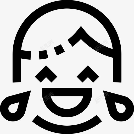 笑用户和事业直线图标svg_新图网 https://ixintu.com 用户和事业 直线 笑