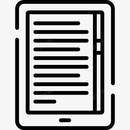 电子书教育107线性图标svg_新图网 https://ixintu.com 教育107 电子书 线性