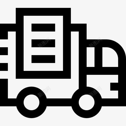 送货车购物82直线型图标svg_新图网 https://ixintu.com 直线型 购物82 送货车