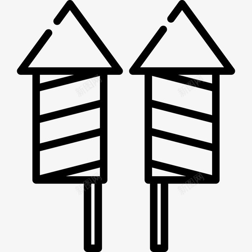 烟花7月4日直线图标svg_新图网 https://ixintu.com 7月4日 烟花 直线