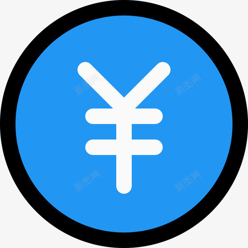 日元货币32线颜色图标svg_新图网 https://ixintu.com 日元 线颜色 货币32