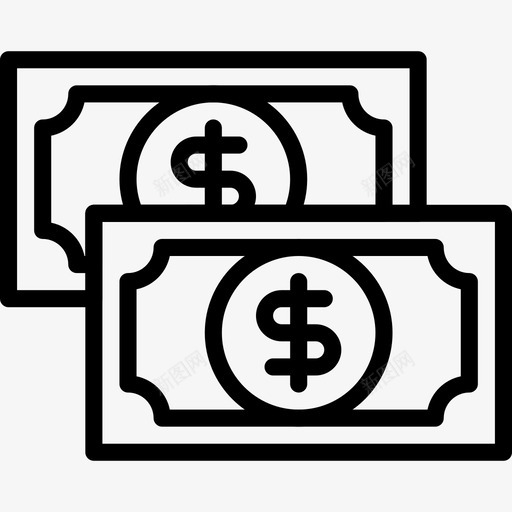 商业和金融票据40直线图标svg_新图网 https://ixintu.com 商业和金融票据40 直线