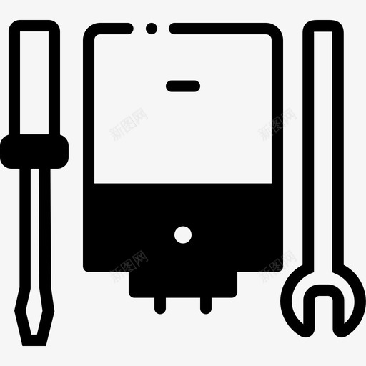 间歇热水器热水器螺丝刀图标svg_新图网 https://ixintu.com 热水器 螺丝刀 间歇热水器