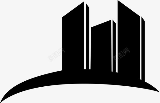 城市建筑物湖泊图标svg_新图网 https://ixintu.com 城市 城镇 建筑物 湖泊 社区