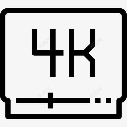 4k多媒体和娱乐4线性图标svg_新图网 https://ixintu.com 4k 多媒体和娱乐4 线性