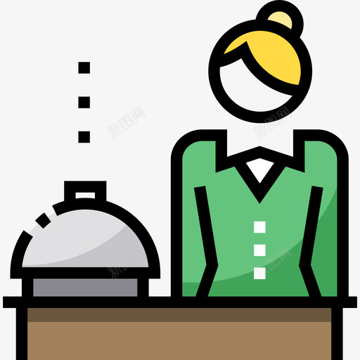 接待员酒店35线性颜色图标svg_新图网 https://ixintu.com 接待员 线性颜色 酒店35