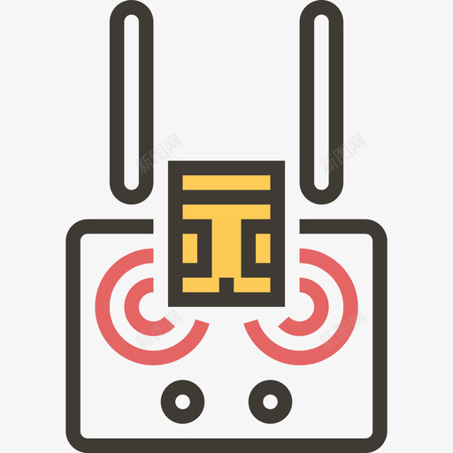 遥控器无人机元素黄色阴影图标svg_新图网 https://ixintu.com 无人机元素 遥控器 黄色阴影
