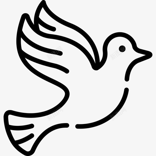 鸽子和平人权3直系图标svg_新图网 https://ixintu.com 和平人权3 直系 鸽子