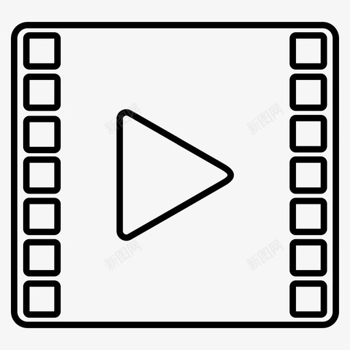 媒体电影mp4图标svg_新图网 https://ixintu.com mp4 媒体 电影 视频