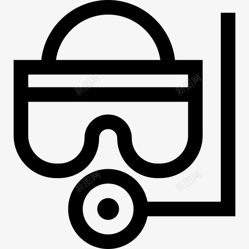 浮潜暑假19线性图标svg_新图网 https://ixintu.com 暑假19 浮潜 线性