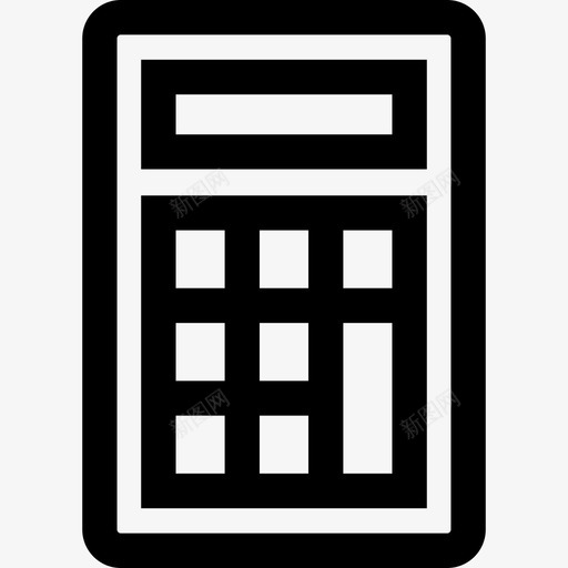计算器11学校线性图标svg_新图网 https://ixintu.com 11学校 线性 计算器