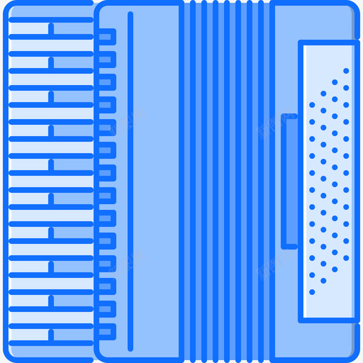 手风琴音乐44蓝色图标svg_新图网 https://ixintu.com 手风琴 蓝色 音乐44