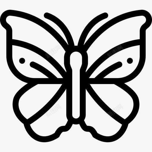 蝴蝶室内植物11线形图标svg_新图网 https://ixintu.com 室内植物11 线形 蝴蝶