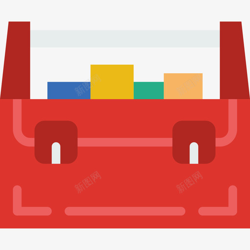工具箱38号工具扁平图标svg_新图网 https://ixintu.com 38号工具 工具箱 扁平