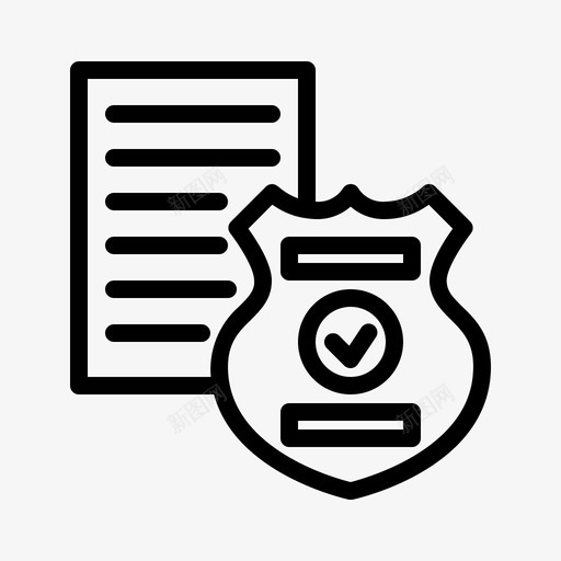 警察文件徽章政策图标svg_新图网 https://ixintu.com 安全 徽章 政策 警察文件 隐私 隐私政策