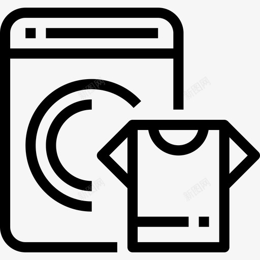 洗衣机家用电器7直列式图标svg_新图网 https://ixintu.com 家用电器7 洗衣机 直列式