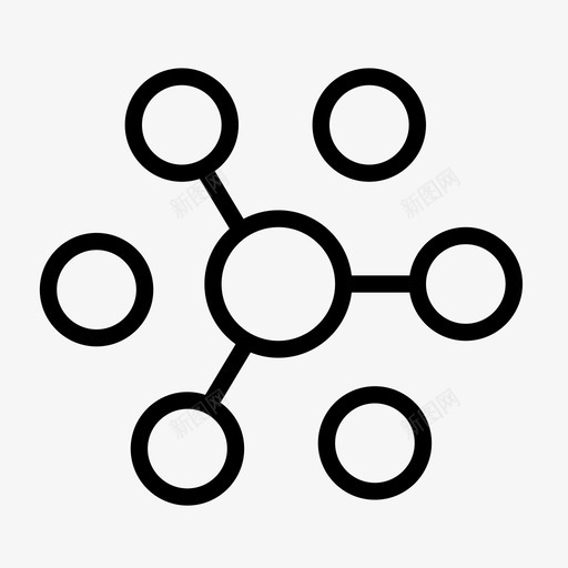分发共享组织图标svg_新图网 https://ixintu.com 业务 共享 分发 否 已售出 持有 管理 粗体 组织 网络 连接 黄金