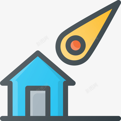 陨石灾难3线性颜色图标svg_新图网 https://ixintu.com 灾难3 线性颜色 陨石