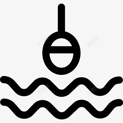 浮标钓鱼6线性图标svg_新图网 https://ixintu.com 浮标 线性 钓鱼6