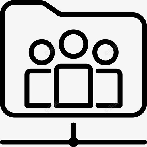 文件夹数据网络3线性图标svg_新图网 https://ixintu.com 数据网络3 文件夹 线性