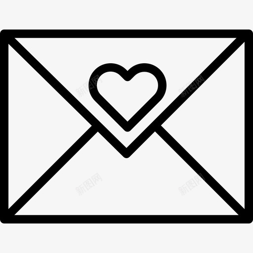 信封情人节45直邮图标svg_新图网 https://ixintu.com 信封 情人节45 直邮