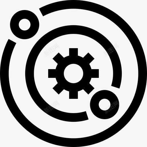 太阳系知识5线性图标svg_新图网 https://ixintu.com 太阳系 知识5 线性