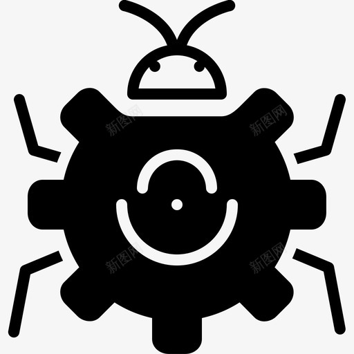 错误修复技术病毒图标svg_新图网 https://ixintu.com 技术 病毒 错误修复