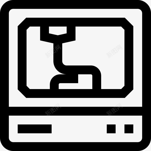 3d打印机3d打印16线性图标svg_新图网 https://ixintu.com 3d打印16 3d打印机 线性