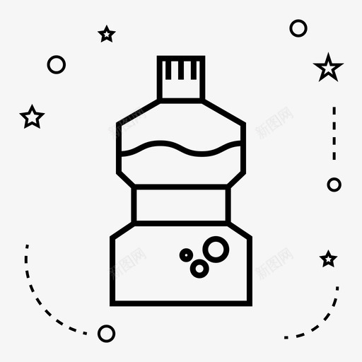 护理瓶子牙齿图标svg_新图网 https://ixintu.com 护理 漱口水 牙齿 瓶子