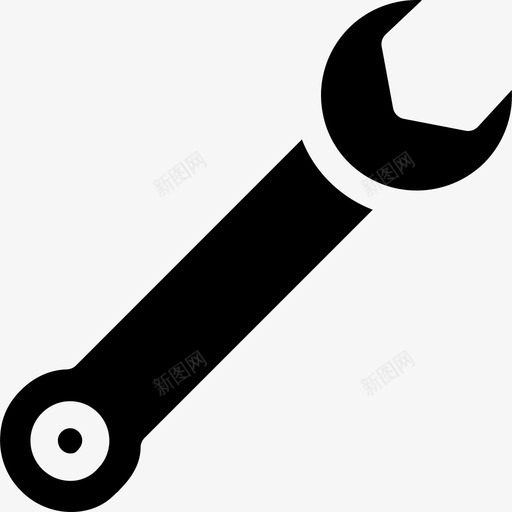 实心结构和工具扳手图标svg_新图网 https://ixintu.com 实心结构和工具扳手