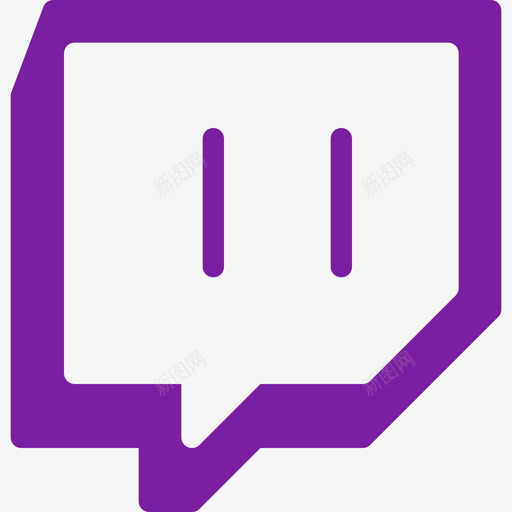 Twitch社交媒体图标2扁平svg_新图网 https://ixintu.com Twitch 扁平 社交媒体图标2