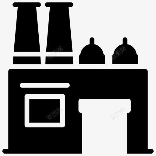 工厂企业行业图标svg_新图网 https://ixintu.com 企业 制造商 发电厂 工业过程图示符图标 工厂 行业