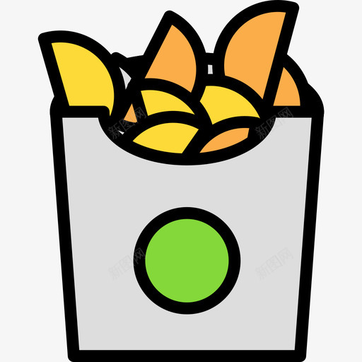 薯条食品87原色图标svg_新图网 https://ixintu.com 原色 薯条 食品87