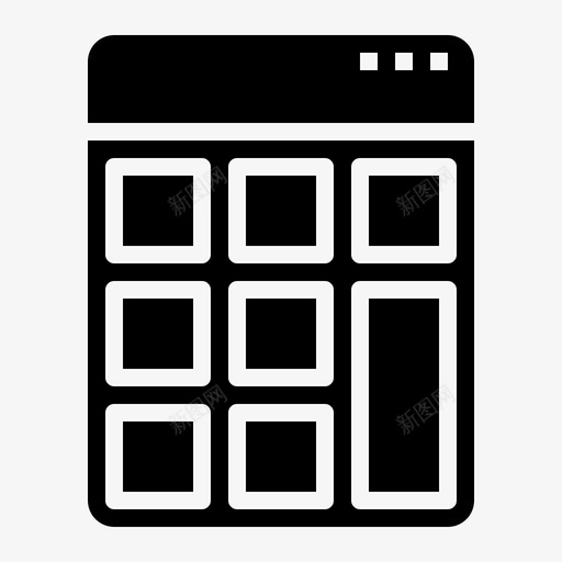 计算器计算数学图标svg_新图网 https://ixintu.com 办公软件 技术 数学 计算 计算器