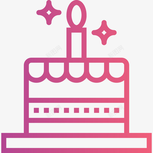 生日蛋糕派对39梯度图标svg_新图网 https://ixintu.com 梯度 派对39 生日蛋糕