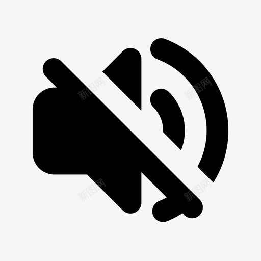音量关按钮音乐图标svg_新图网 https://ixintu.com 媒体播放器 按钮 播放器 音乐 音量关