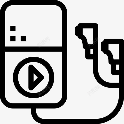 Ipod设备和技术2线性图标svg_新图网 https://ixintu.com Ipod 线性 设备和技术2