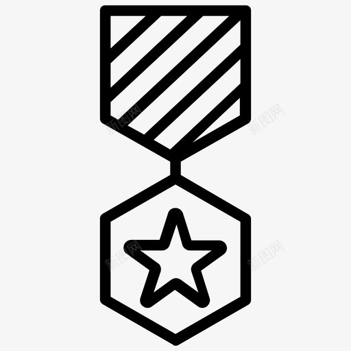 丝带徽章成就徽章图标svg_新图网 https://ixintu.com 丝带徽章 徽章 成功 成就 第一名 项目管理线矢量图标