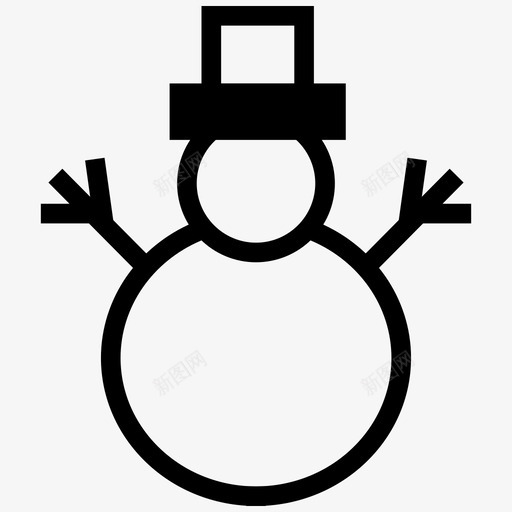 雪人寒冷假日图标svg_新图网 https://ixintu.com 假日 冬天 冰 寒冷 雪人