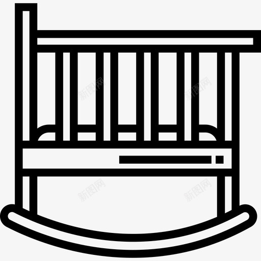 摇篮家用家具2直线型图标svg_新图网 https://ixintu.com 家用家具2 摇篮 直线型