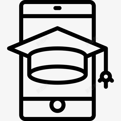 Mortarboardelearning6直系图标svg_新图网 https://ixintu.com Mortarboard elearning6 直系