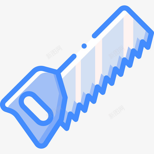 手锯工具29蓝色图标svg_新图网 https://ixintu.com 工具29 手锯 蓝色