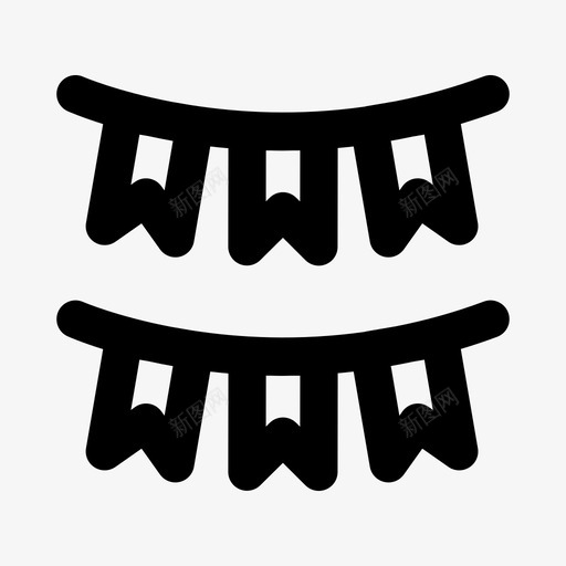 旗帜装饰节日图标svg_新图网 https://ixintu.com 复活节图标 小旗 小旗子 拉旗与生日 旗帜 生日旗帜 聚会 节日 装饰