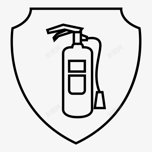 防护消防消防器材图标svg_新图网 https://ixintu.com 消防 消防员 消防器材 灭火器 目标 盾牌 防护