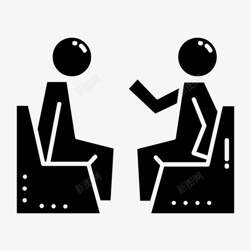 工作面试聊天会议图标svg_新图网 https://ixintu.com 人类活动字形 会议 工作 工作面试 聊天