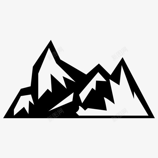 山丘陵区山水图标svg_新图网 https://ixintu.com 丘陵区 山 山体立体图标 山峰 山水 山脉