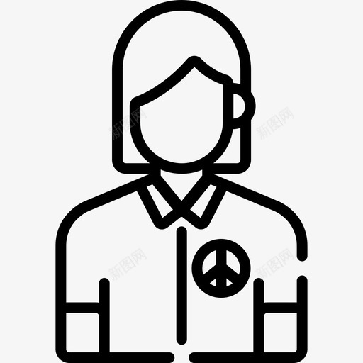 妇女和平人权3直系图标svg_新图网 https://ixintu.com 和平人权3 妇女 直系