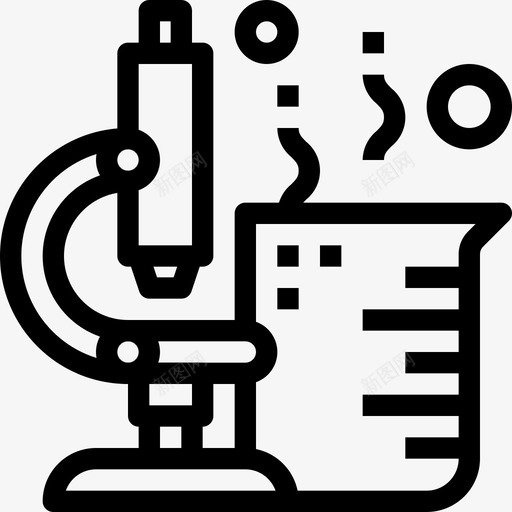 显微镜科学44线性图标svg_新图网 https://ixintu.com 显微镜 科学44 线性