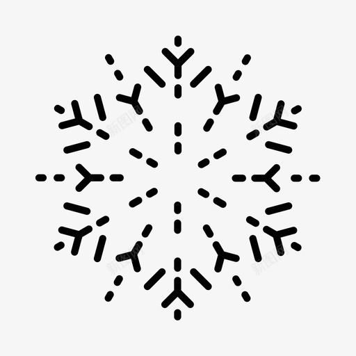 雪花圣诞节圣诞快乐图标svg_新图网 https://ixintu.com 冬天 圣诞快乐 圣诞节 装饰品 雪花