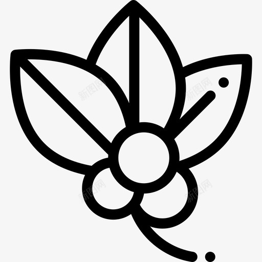 槲寄生室内植物11线状图标svg_新图网 https://ixintu.com 室内植物11 槲寄生 线状